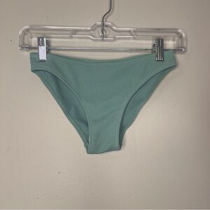 ZARA Bikini Bottoms New Teal Ribbed Size 9-10 Med
